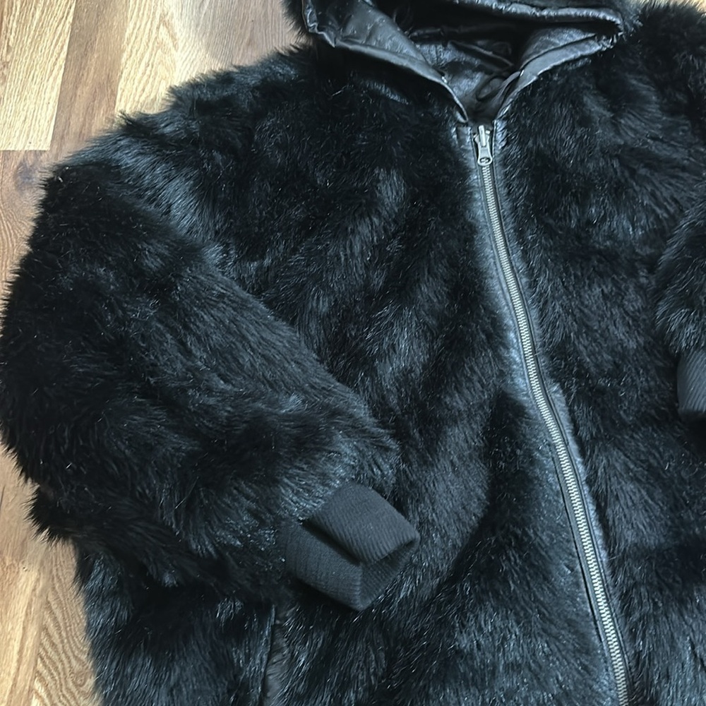 Excelled Leather Reversible Faux Fur & Leather Coat size 4X - Picture 4 of 15